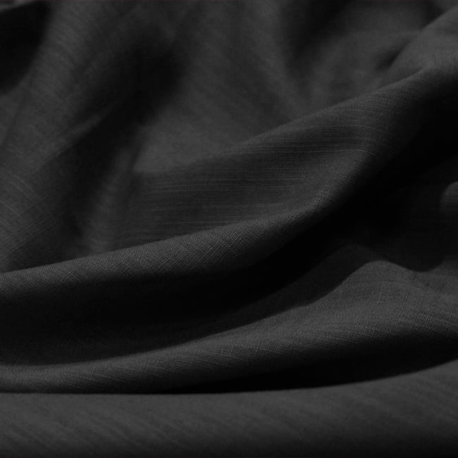 Tecido Cambraia de Algodão 07 - Preto - Trama de Linho - 100% Algodão - Milfios Tecidos