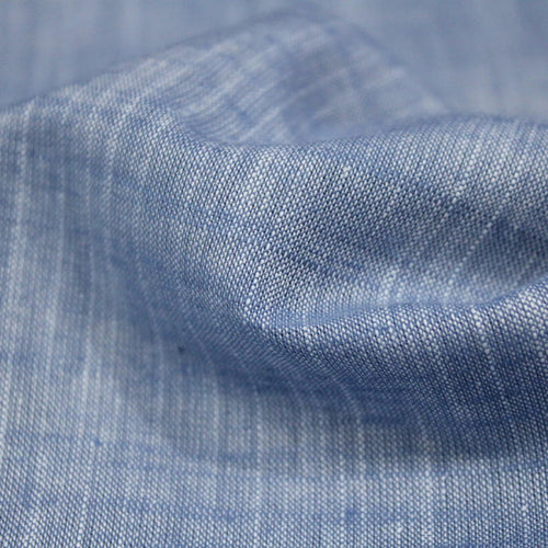 Tecido Cambraia de Algodão - Biarritz 10 - Azul Jeans - 100% Algodão - Milfios Tecidos