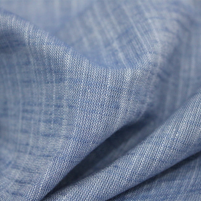 Tecido Cambraia de Algodão - Biarritz 10 - Azul Jeans - 100% Algodão - Milfios Tecidos