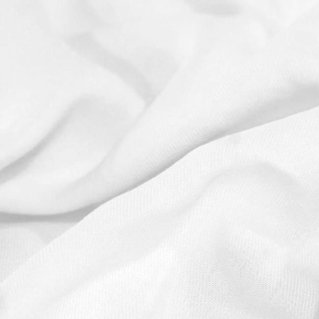 Tecido Viscose Lisa Sarjada Premium - Branco - 100% Viscose - Largura 1,45m - Milfios Tecidos
