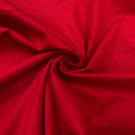 Tecido para camisaria tricoline fio 40 liso vermelho, 97% algodão e 3% elastano