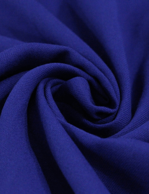 Tecido Viscose Lisa Sarjada Premium - Azul Royal - 100% Viscose - Largura 1,45m - Milfios Tecidos