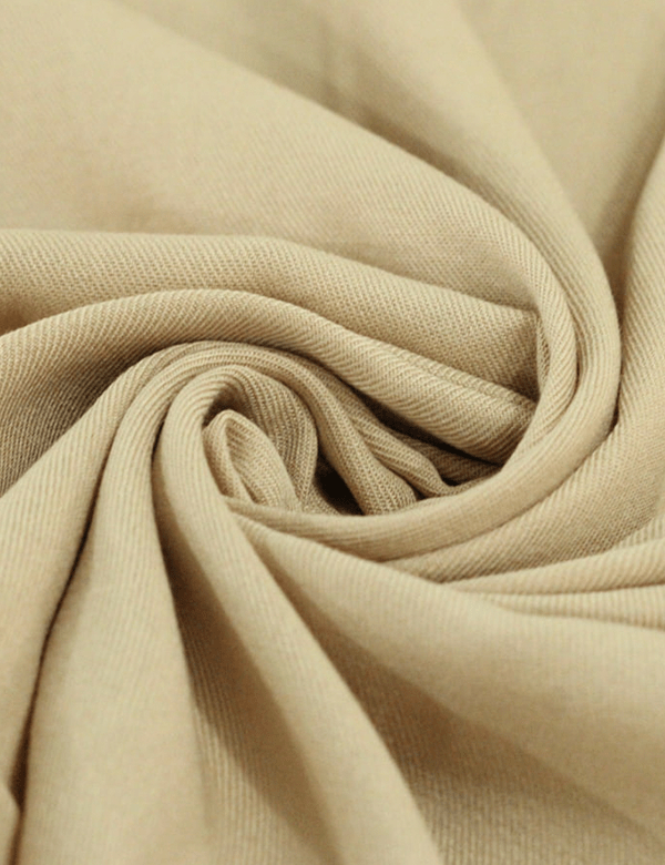 Tecido Viscose Lisa Sarjada Premium - Bege - 100% Viscose - Largura 1,45m - Milfios Tecidos