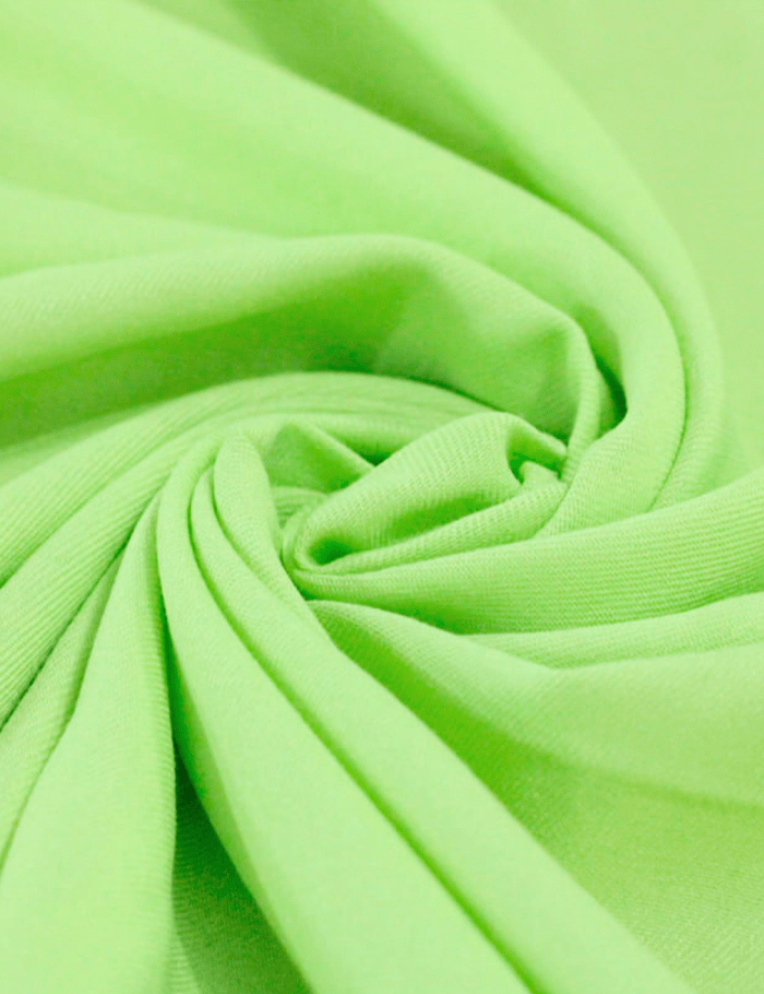 Tecido Viscose Lisa Sarjada Premium - Brilho Verde - 100% Viscose - Largura 1,45m - Milfios Tecidos