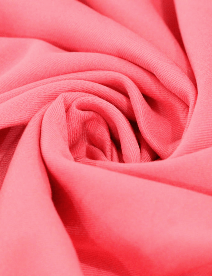 Tecido Viscose Lisa Sarjada Premium - Cereja - 100% Viscose - Largura 1,45m - Milfios Tecidos