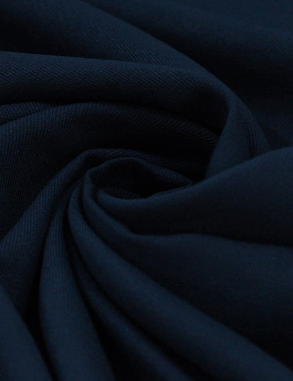 Tecido Viscose Lisa Sarjada Premium - Marítimo - 100% Viscose - Largura 1,45m - Milfios Tecidos