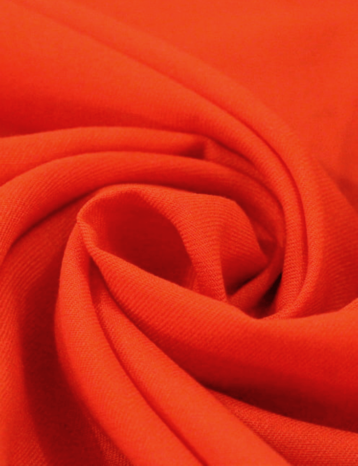 Tecido Viscose Lisa Sarjada Premium - Orange Vita - 100% Viscose - Largura 1,45m - Milfios Tecidos