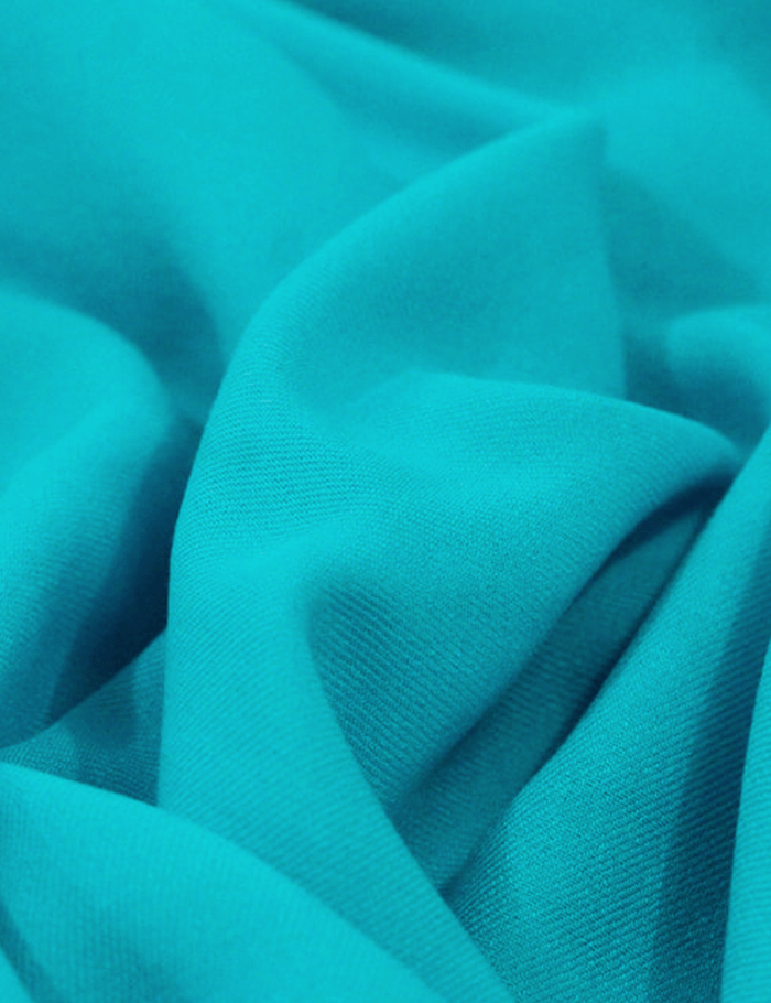 Detalhe do Tecido Viscose Lisa Sarjada Premium - Turquesa - 100% Viscose - Largura 1,45m - Milfios Tecidos